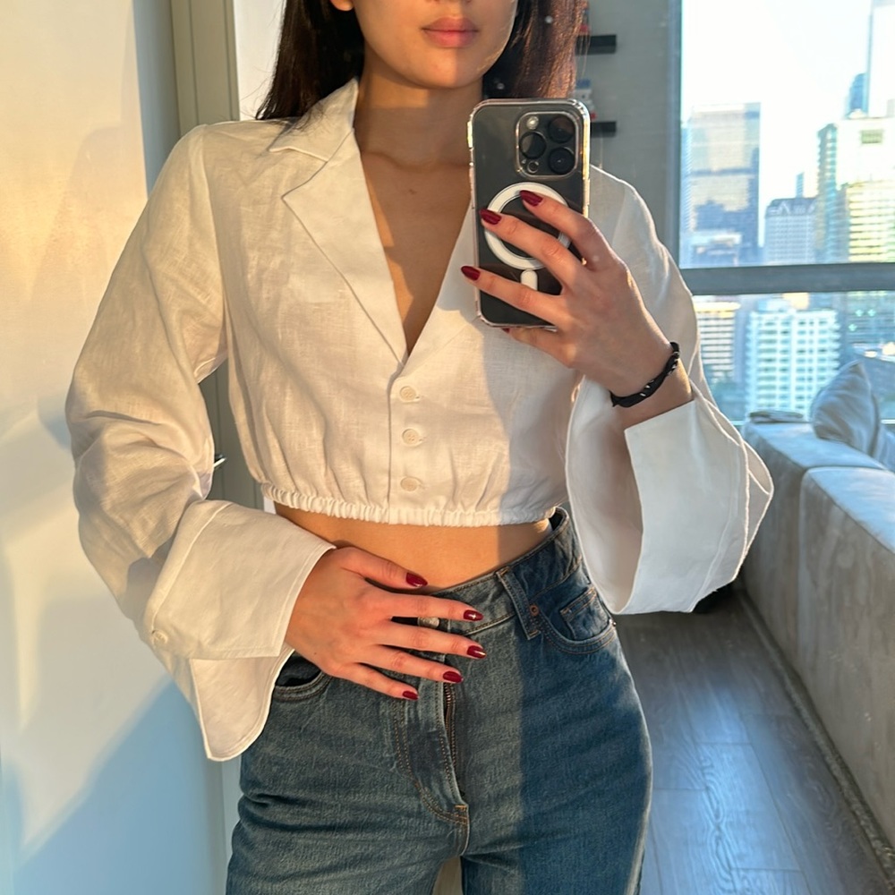 NWT Reformation Nicolas Linen Top